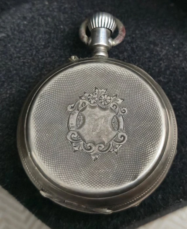 Reloj de bolsillo antiguo - pocket watch plata maciza solid silver - 1900-1949
