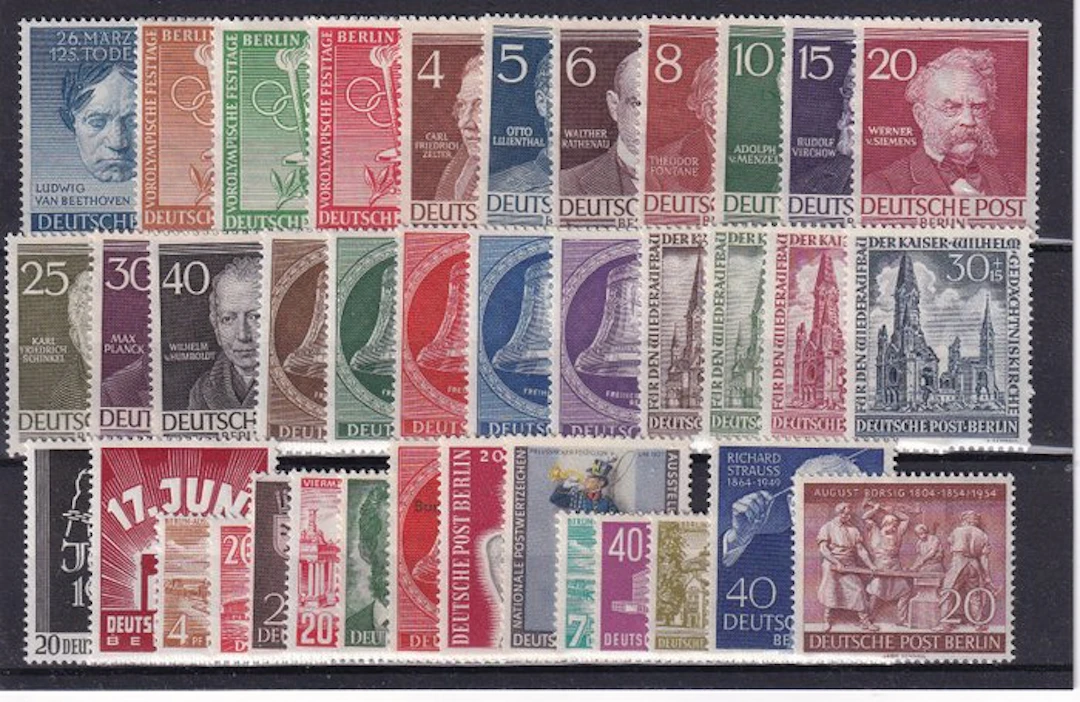 Berlin 1953/1954 - Volumes. - Michel: 87/125