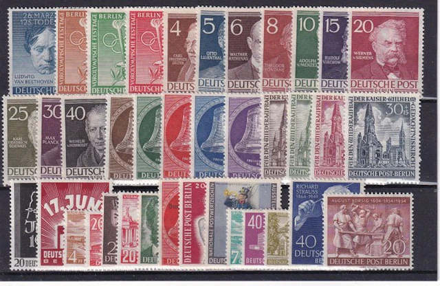 Berlin 1953/1954 - Volumes. - Michel: 87/125