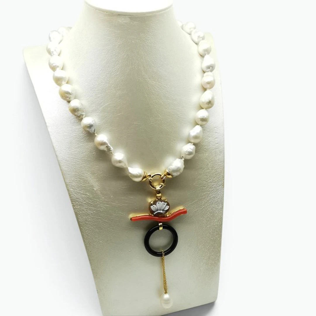 Pearl - Silver - Necklace - Italian craftsmanship