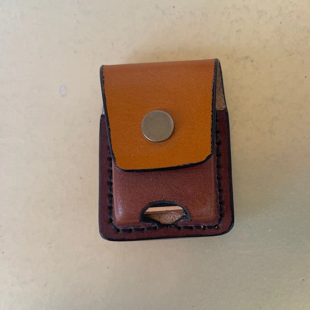 Handmade Genuine Leather Bicolor case for Dupont lighter...