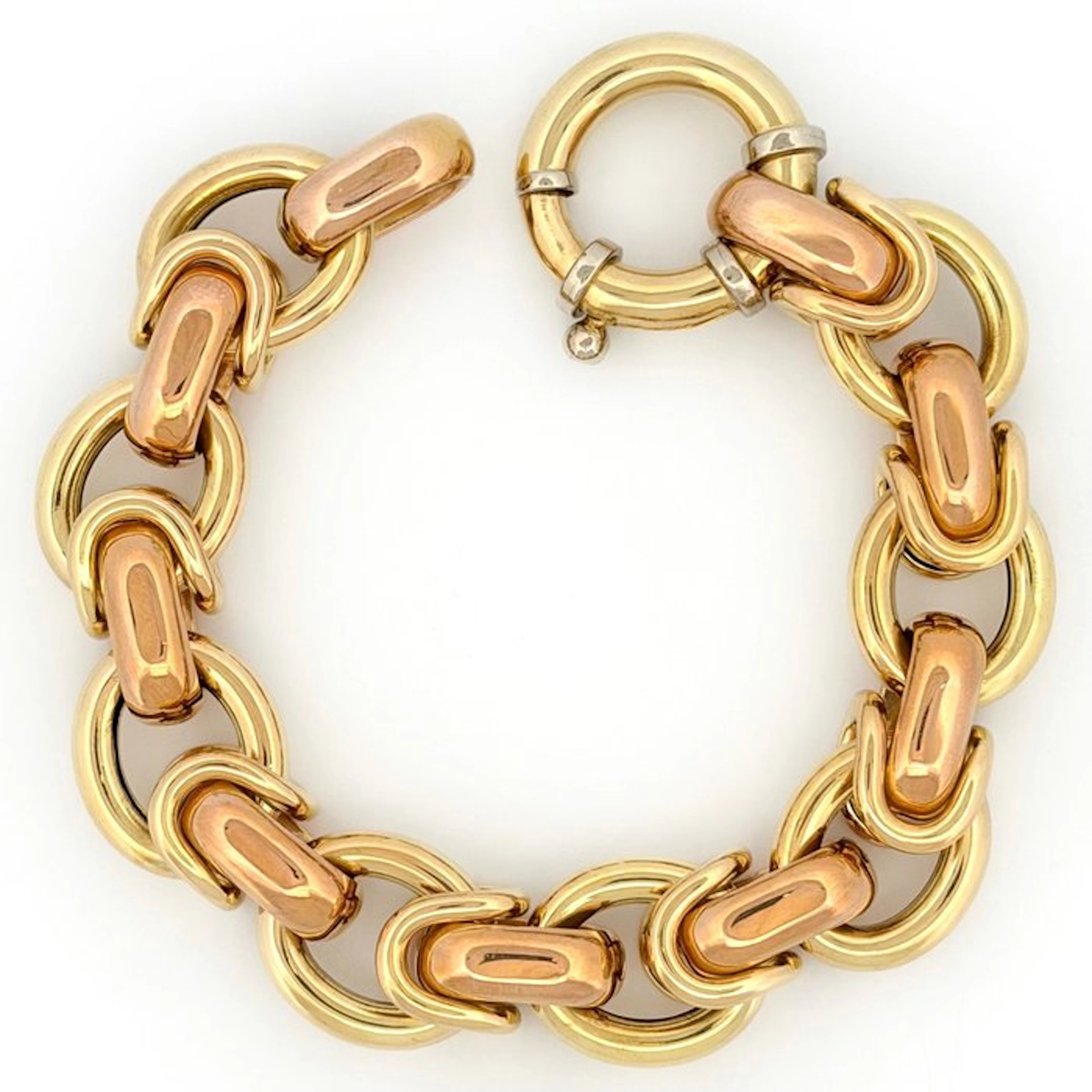 Bracelet - 18 kt. Yellow gold, Rose gold - Byzantine