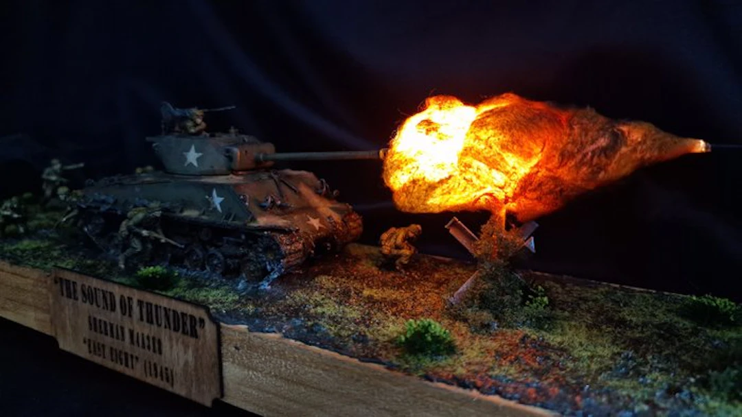 "The Sound of Thunder" – Diorama artigianale M4A3E8...