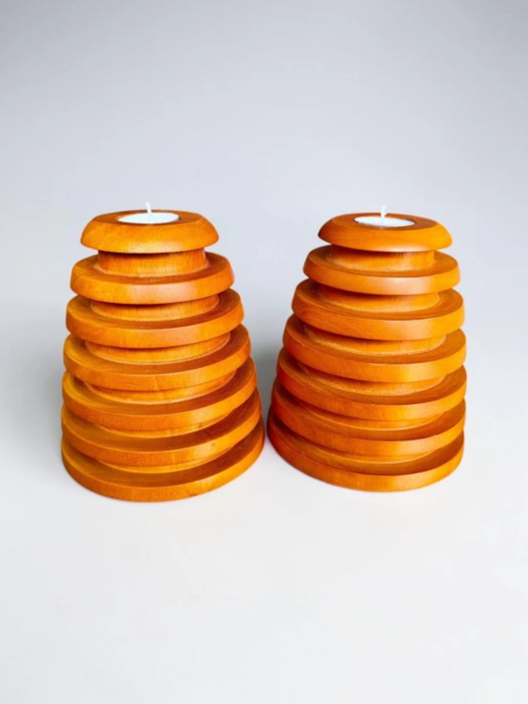 Mid-Century Modern - Candlestick - Wood - 1970s Danish Design