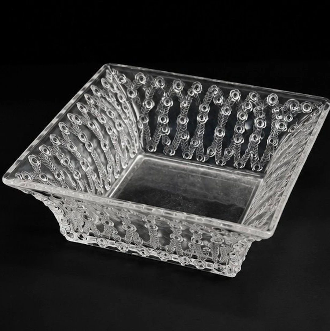 Lalique France - lalique - Bowl - Roses - Crystal - Lalique crystal bowl