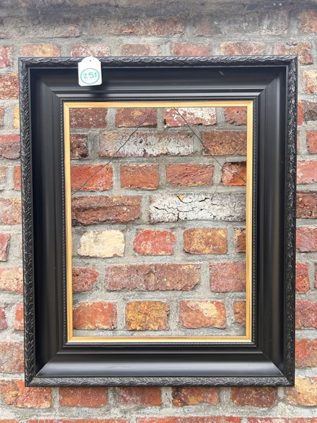 Frame - 251. Old black-lacquered picture frame. For painting 48x38 cm
