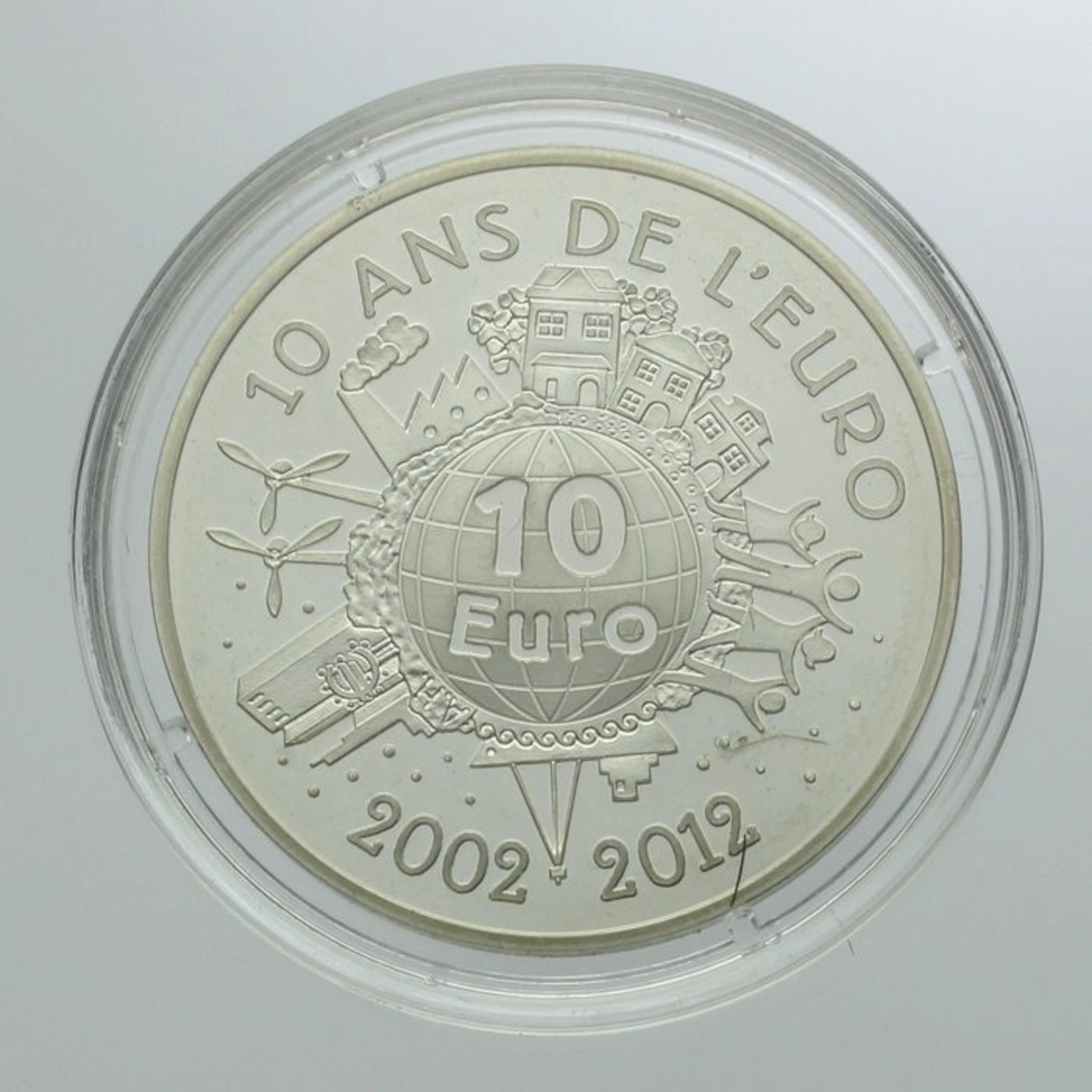 France. 10 Euro 2012 "10 ans de l'Euro - Semeuse" Proof (No reserve price)