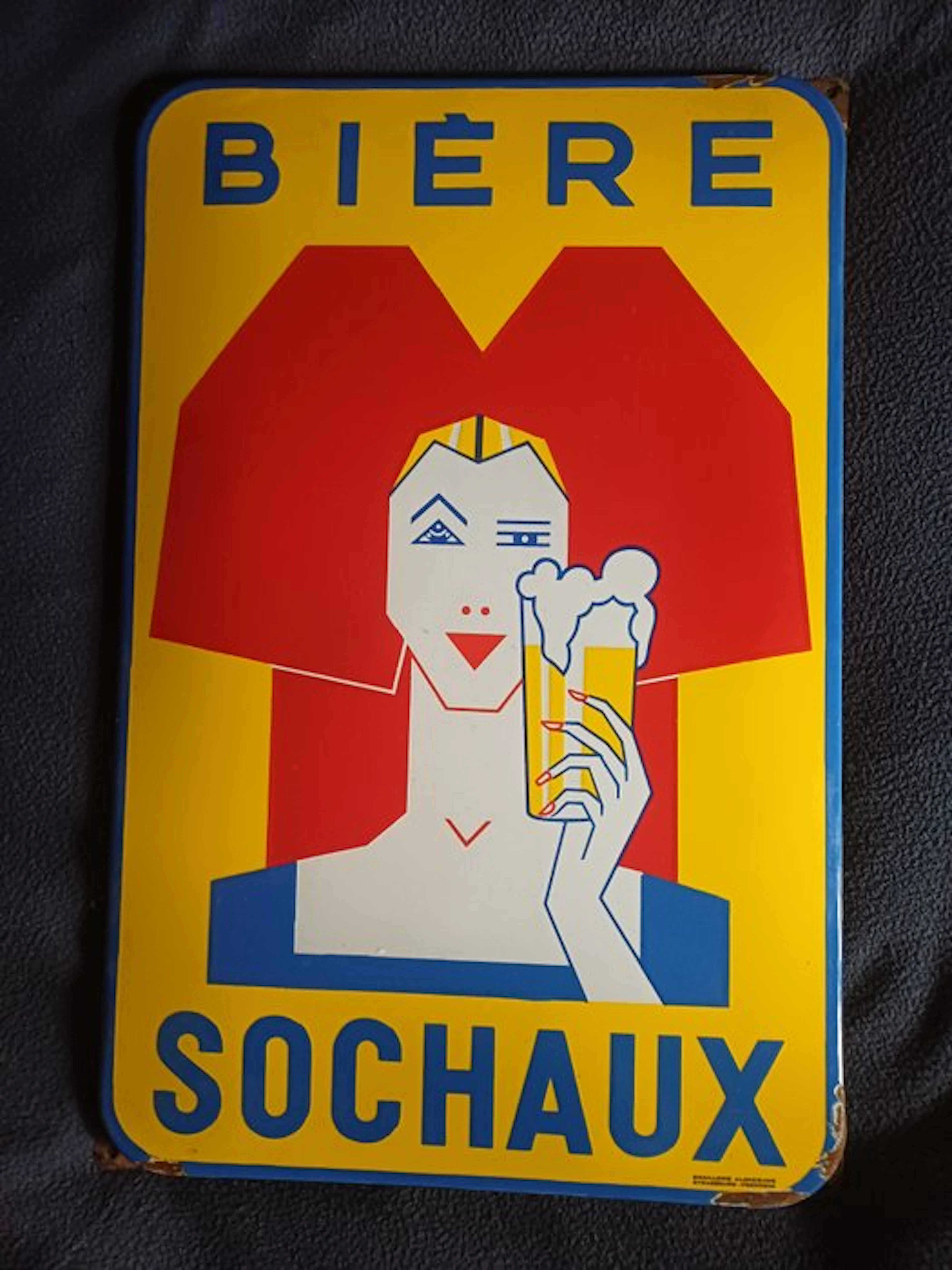 Emallerie Alsacienne Strasbourg - SOCHAUX BEER - Sign - metal