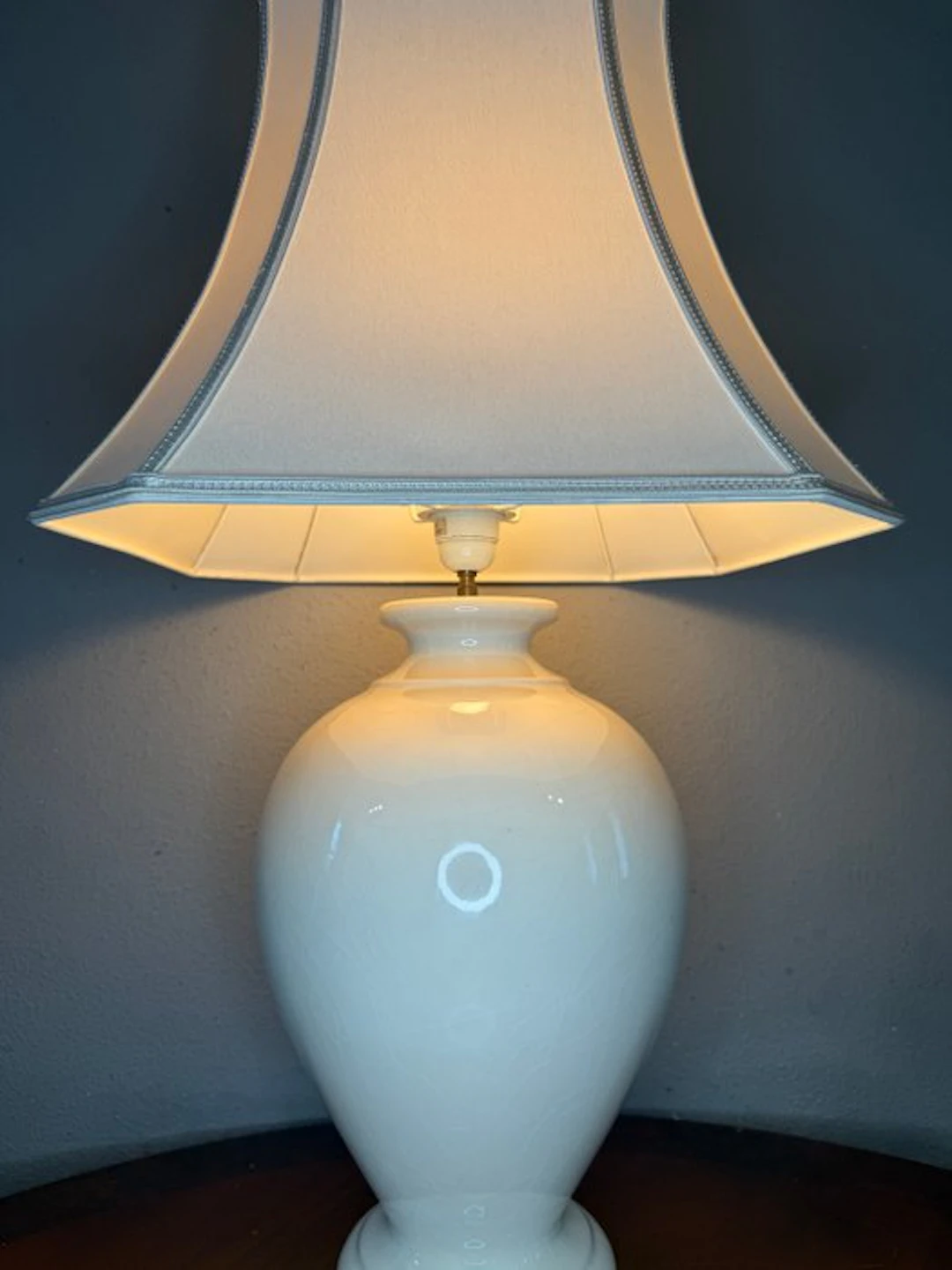 Robert Kostka - Table lamp - Ceramic, fabric - A large table lamps 75cm!