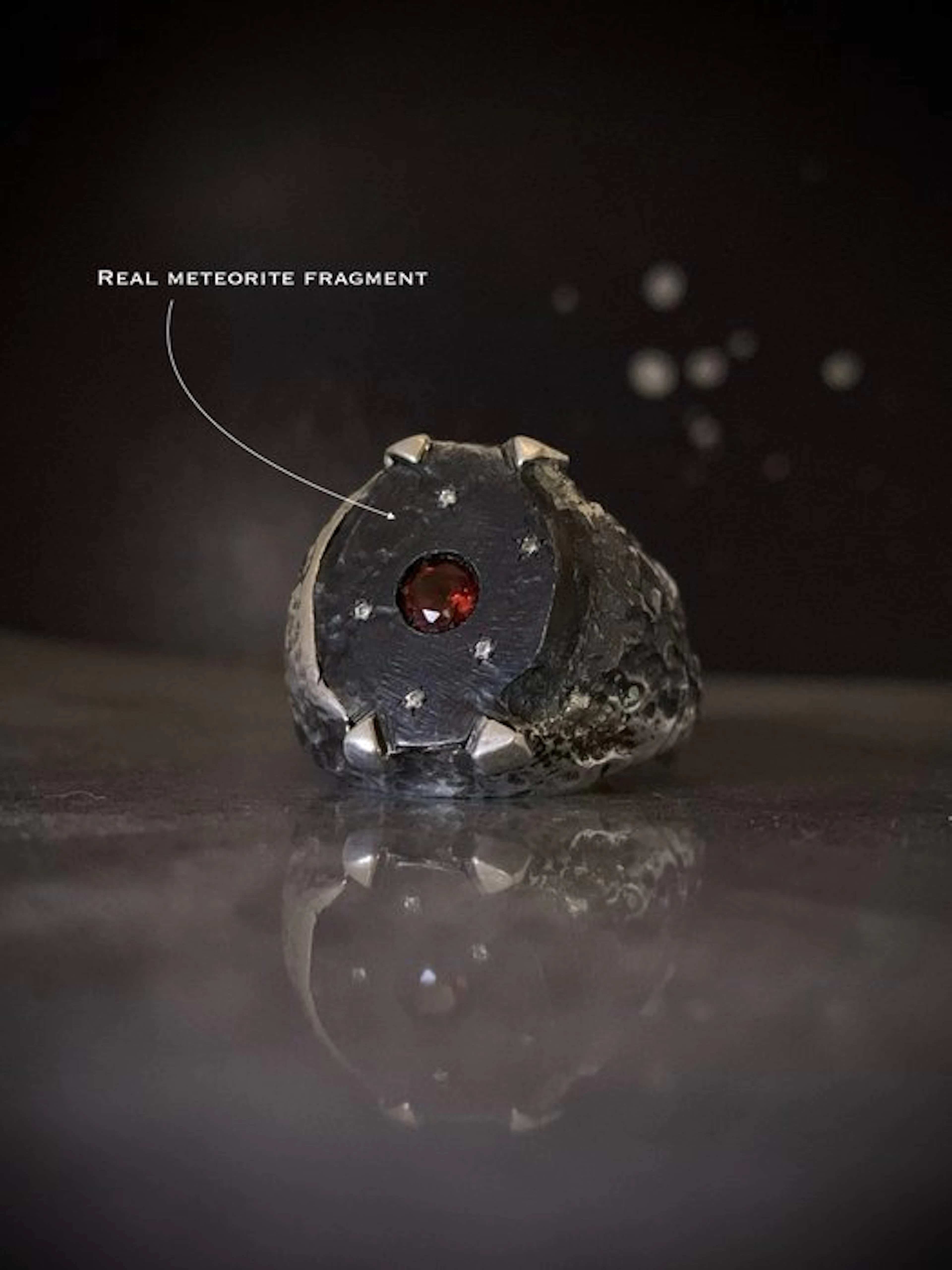 Hand-forged sterling silver ring