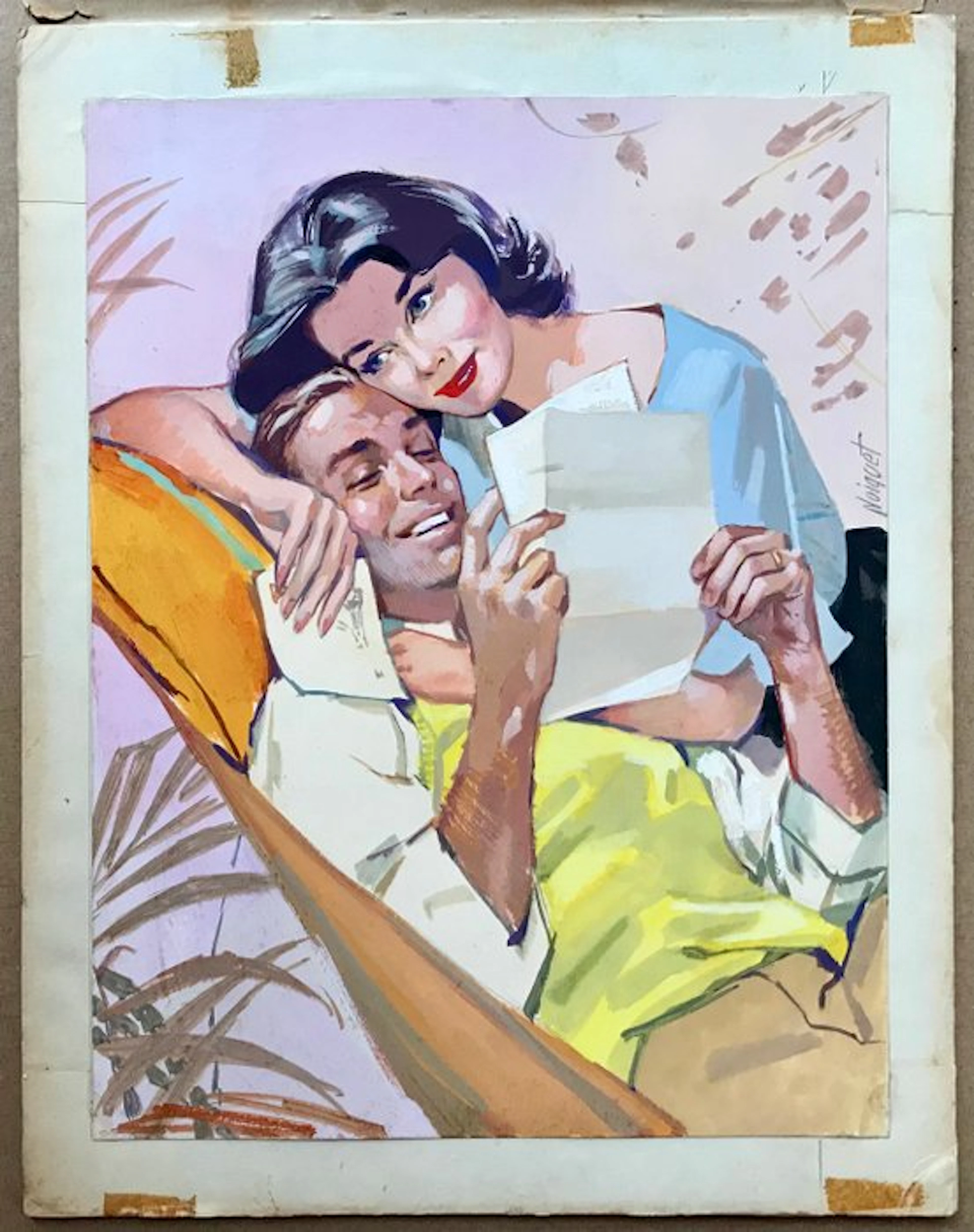 Noiquet - 1 Original colour page - Romántica - 1963