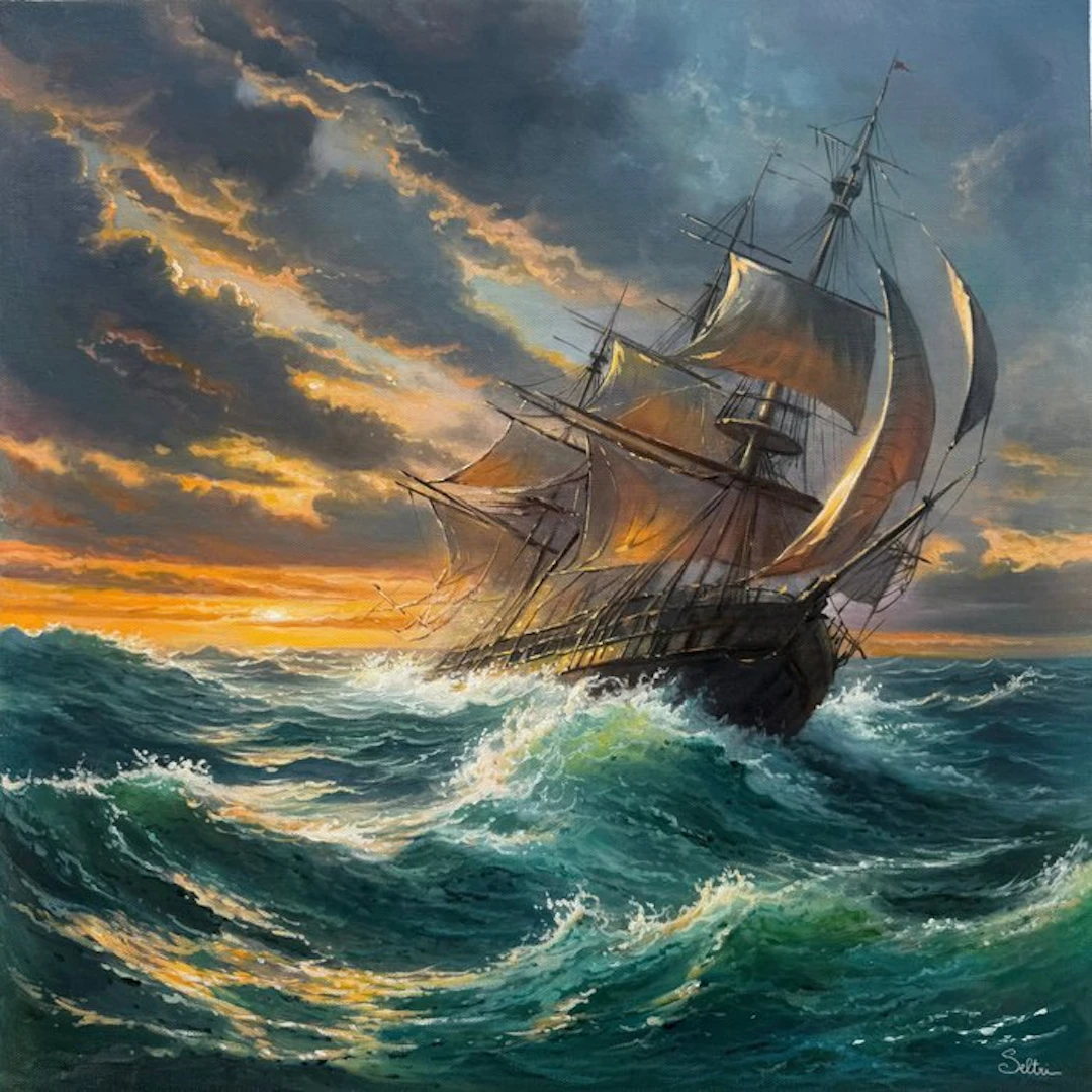 Mauro Seltri (1959) - Vele al tramonto
