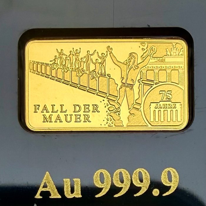 Germany. Gold Medal Fall Der Mauer , oro 1/100 oz , Proof (No reserve price)