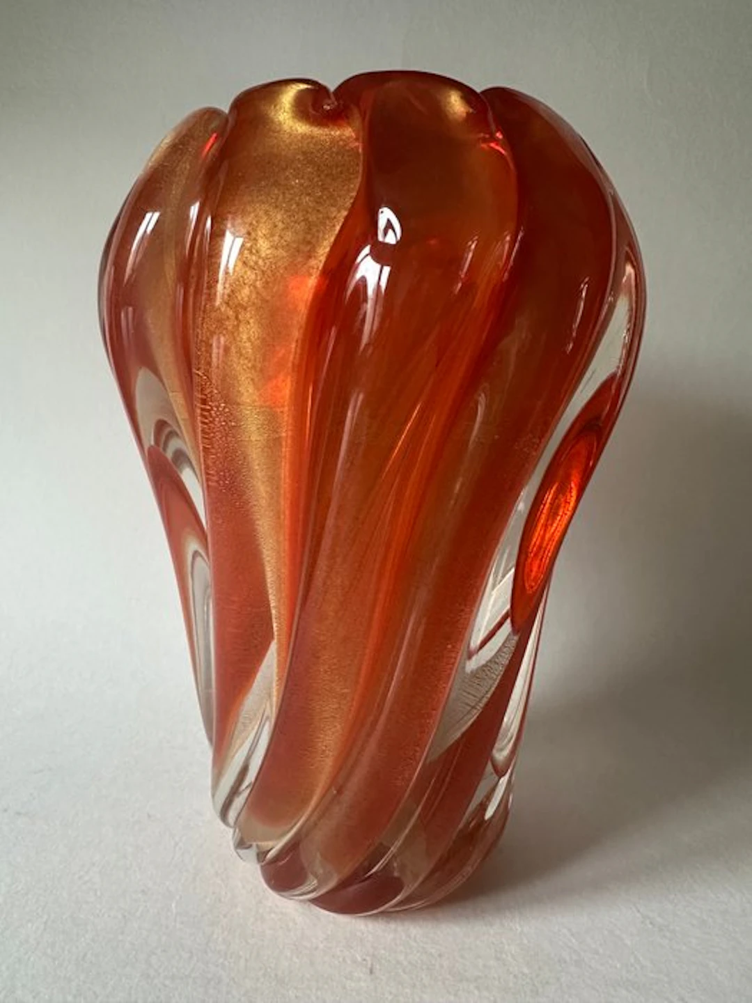 Murano - Archimede Seguso - Vase - gold-laced - Murano glass