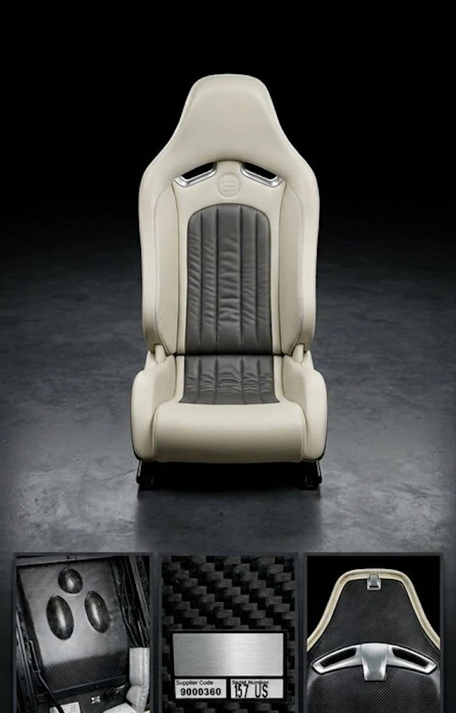 Car part (2) - Bugatti - Sedile sportivo con guscio in...