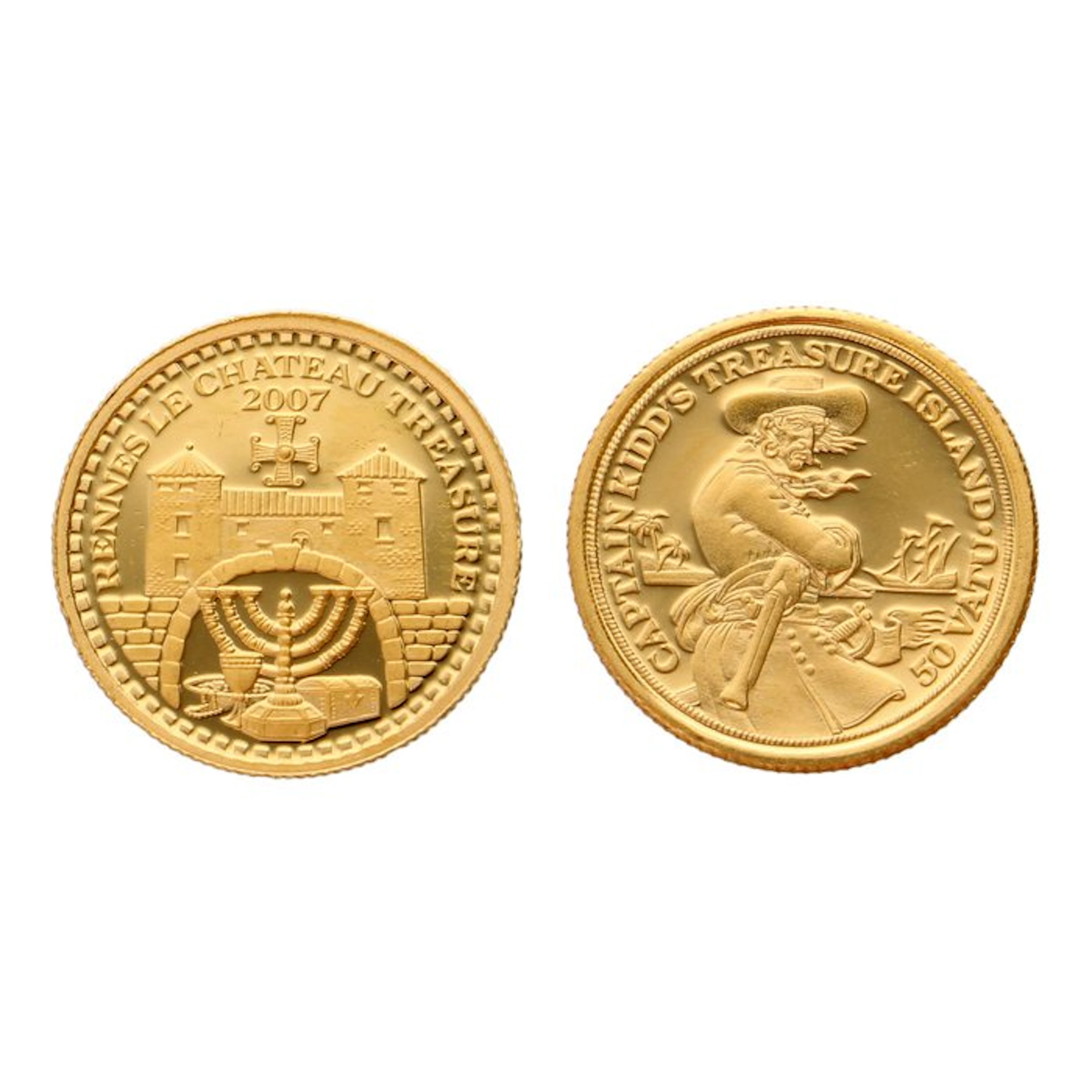 Vanuatu, Laos. 2005/2007 - "Captain Kidd & Rennes le Chateau" (2 stuks)