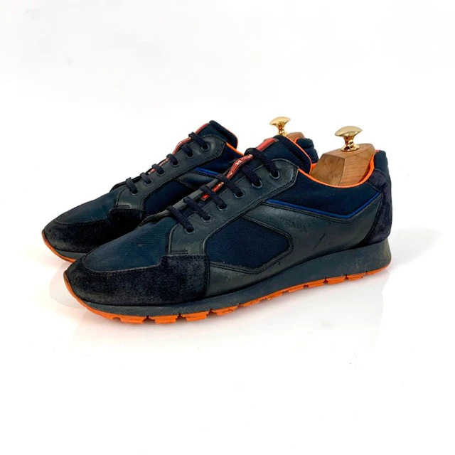 Prada Sneaker Runner Black Orange 4E 2932 UK 6.5 - Sneakers - Size: EU 41.5