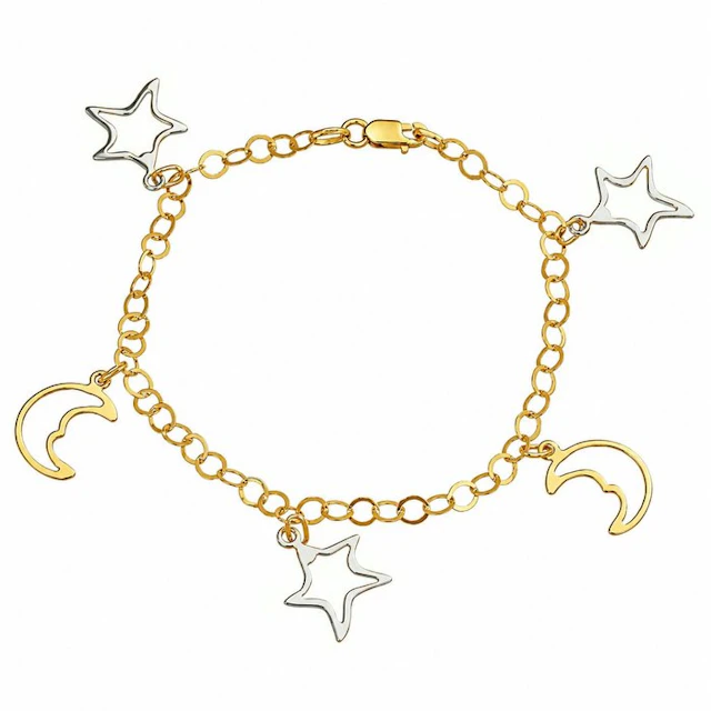 Bracelet - 18 kt. Yellow gold, White gold - Made in Italy - Handmade