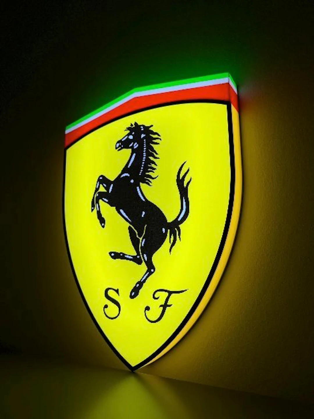3DBOSS - Illuminated sign with the Ferrari crest