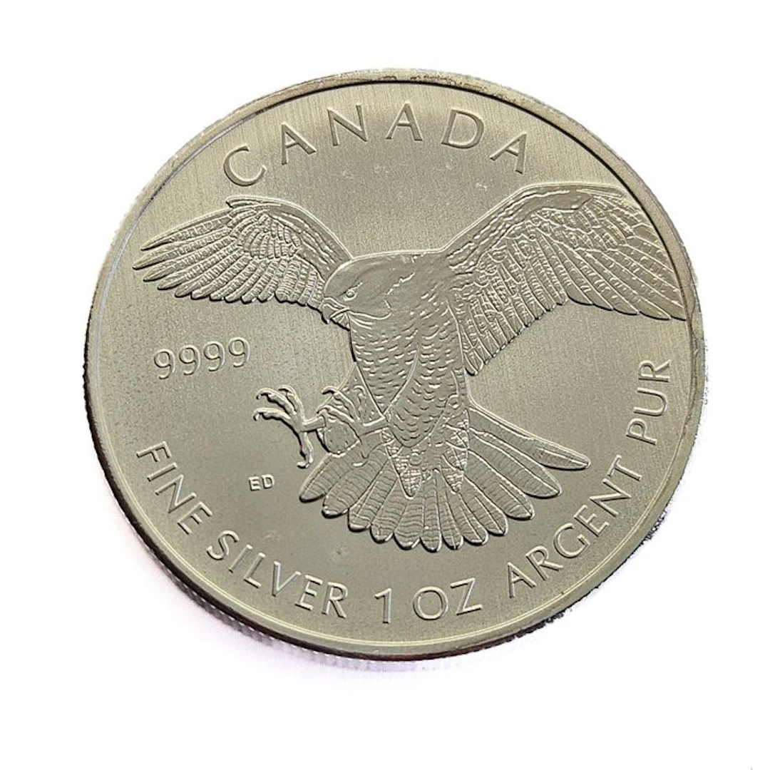 Canada. 5 Dollars 2014 - Peregrine Falcon