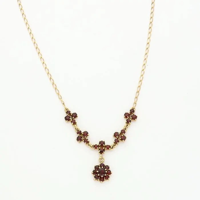 Necklace - 18 kt. Yellow gold - Garnet
