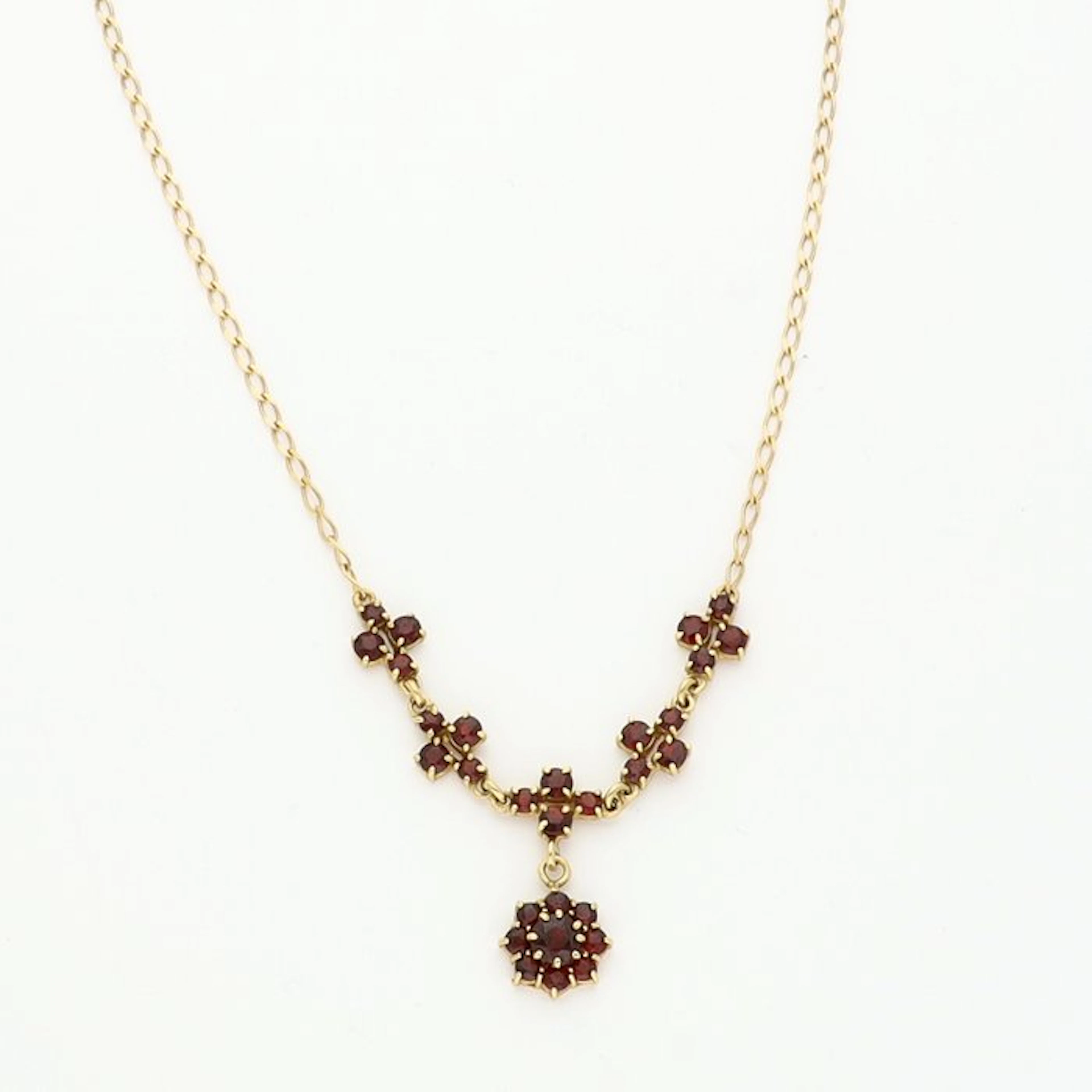 Necklace - 18 kt. Yellow gold - Garnet
