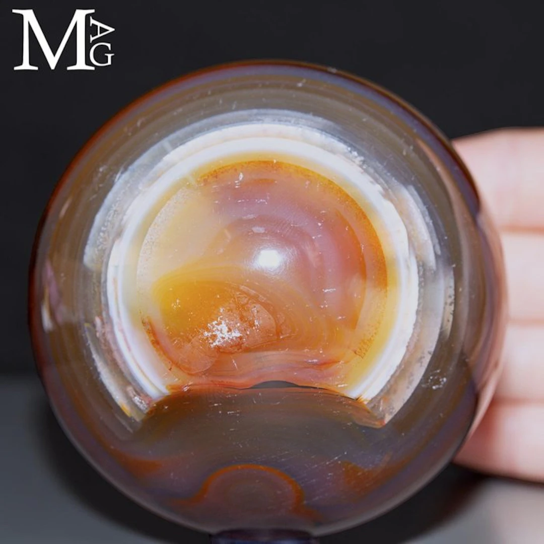 Exquisite Banded Agate Sphere - Concentric Natural...