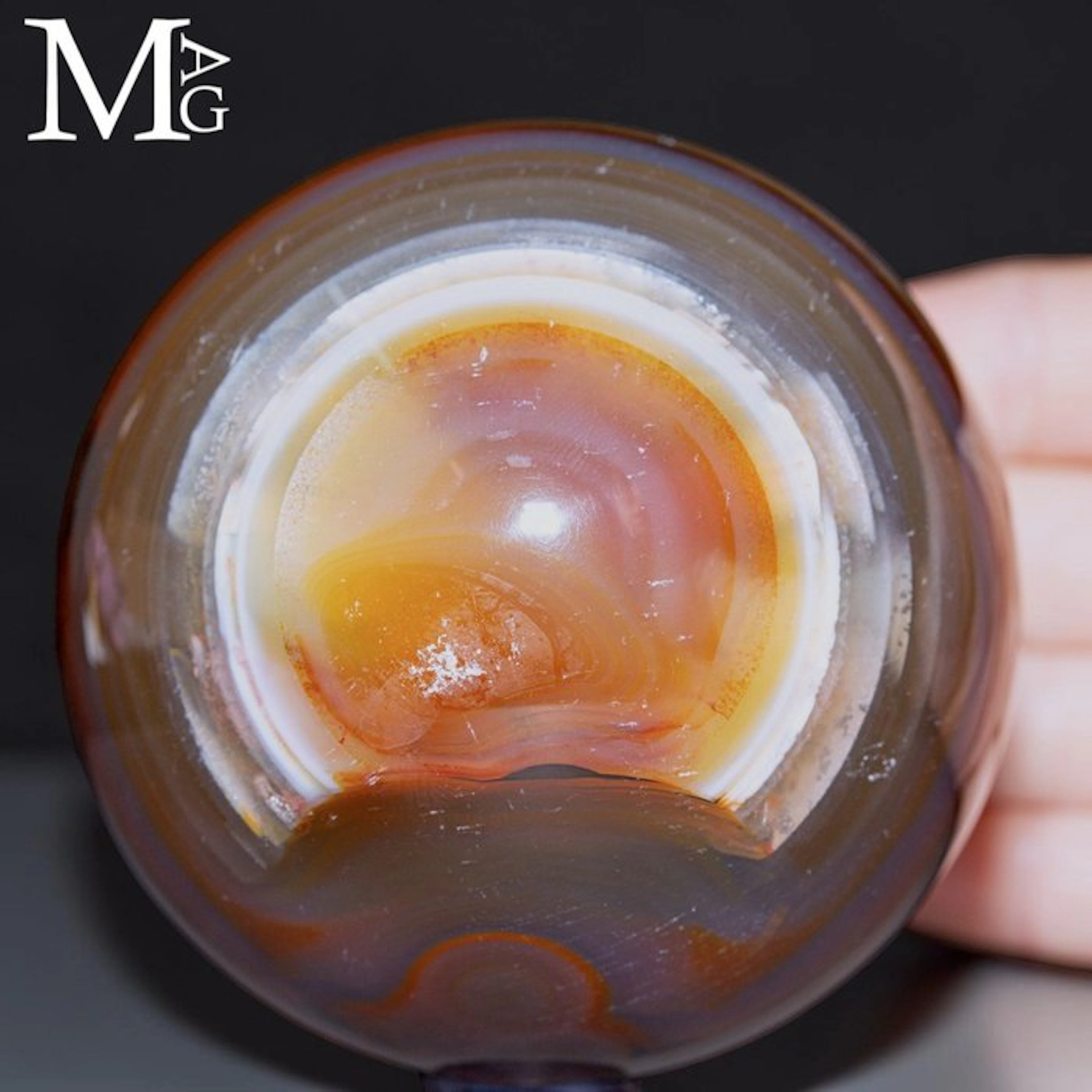 Exquisite Banded Agate Sphere - Concentric Natural...