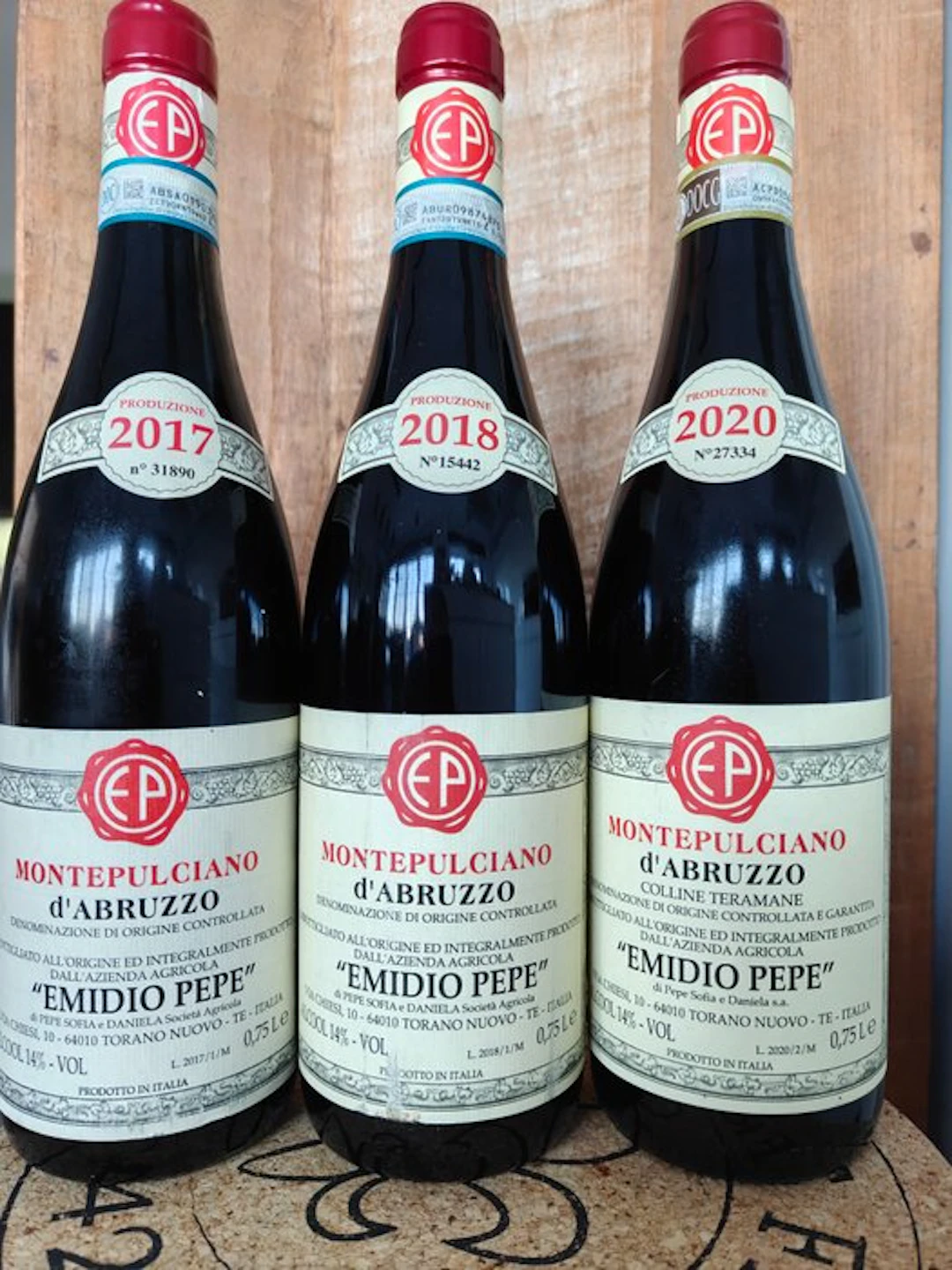 2017 , 2018 & 2020 Emidio Pepe - Montepulciano - Abruzzo - 3 Bottles (0.75L)