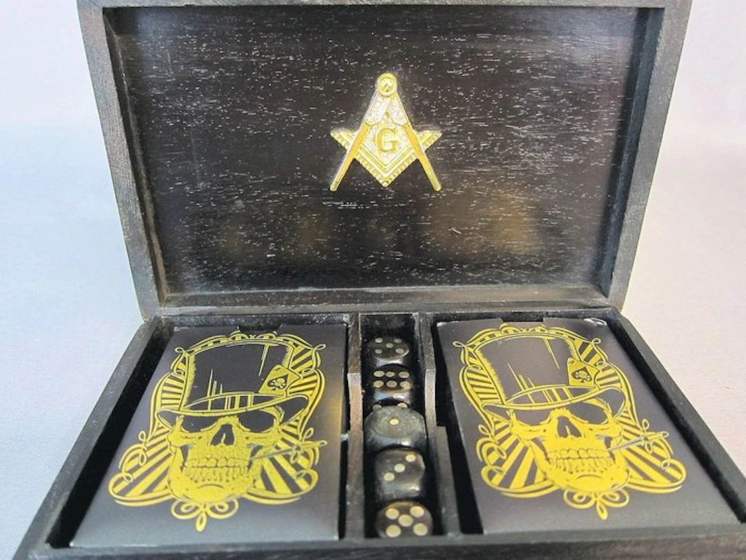 Memento Mori - Poker set - Tropical solid black wood