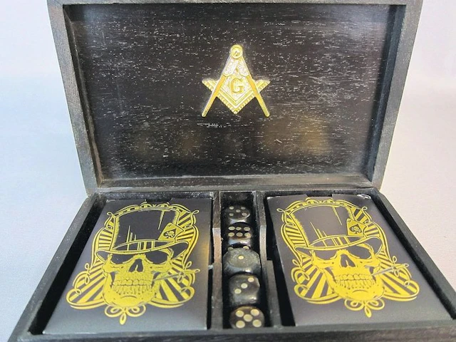 Memento Mori - Poker set - Tropical solid black wood