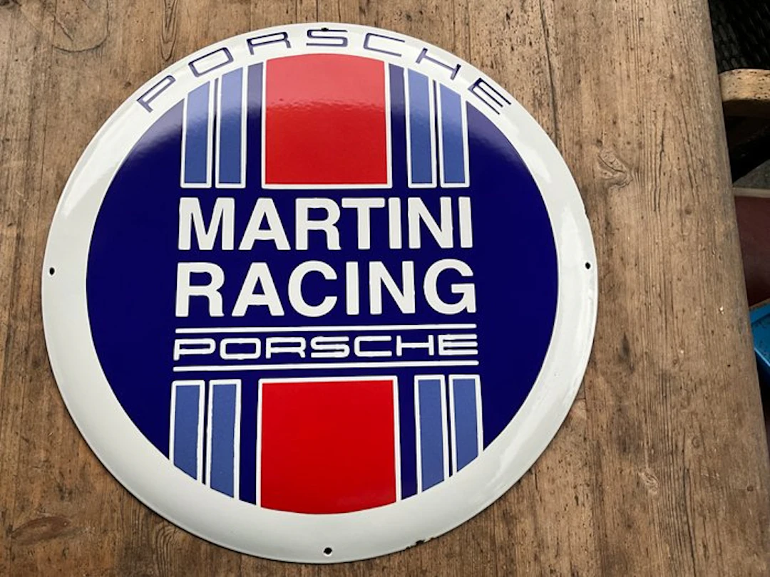 XXL - Porsche Martini Racing Emaile Werbeschild