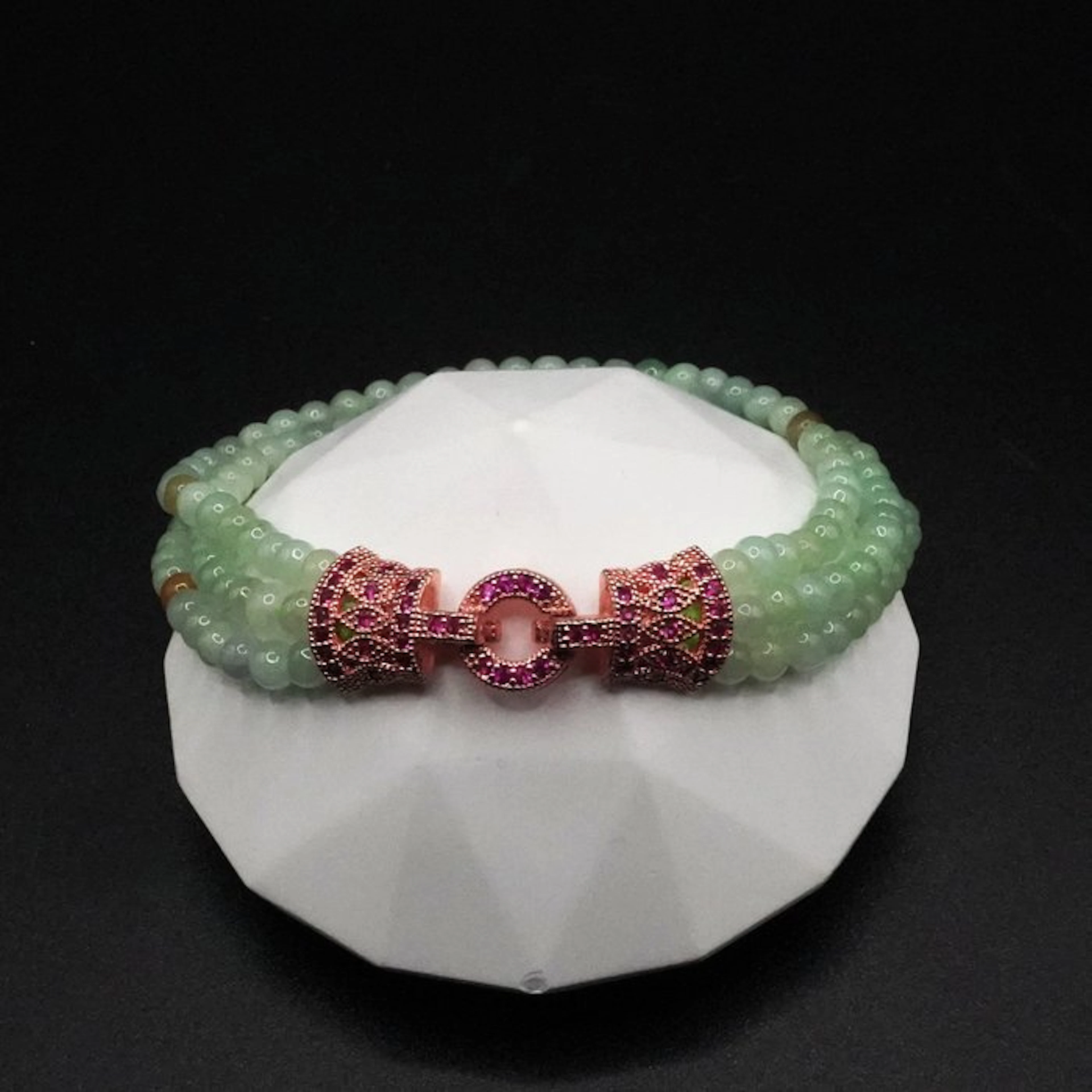 NGTC Certified Natural Jadeite Bracelet – Elegant Green...