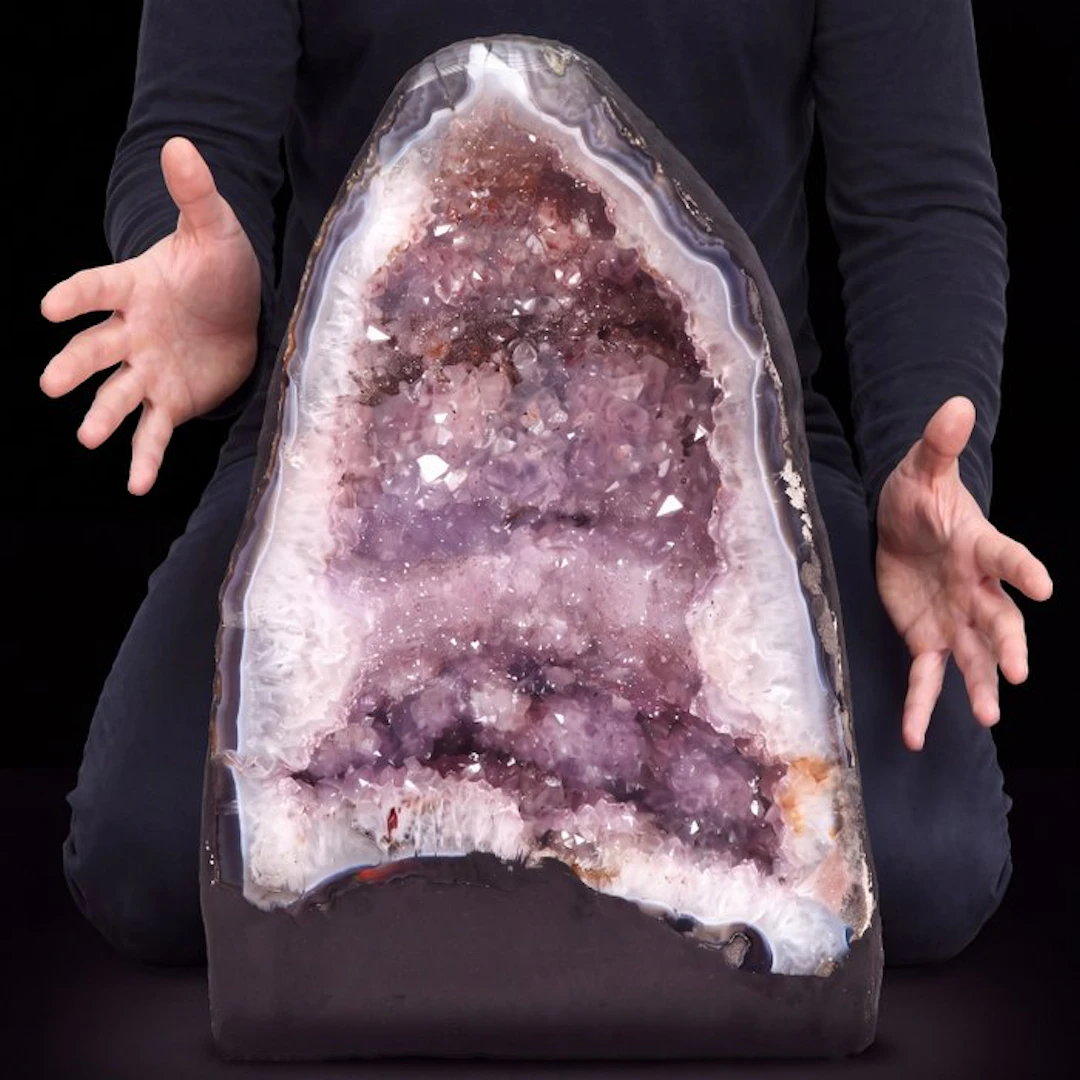 Amethyst & Agate - 35x23x17 cm - Geode- 13 kg