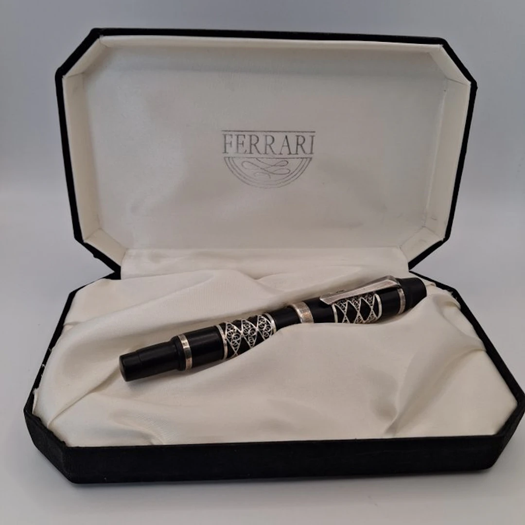 Ferrari Da Varese - Aethra Ebenholz 18k Gold 925 Silber filigran - Fountain pen