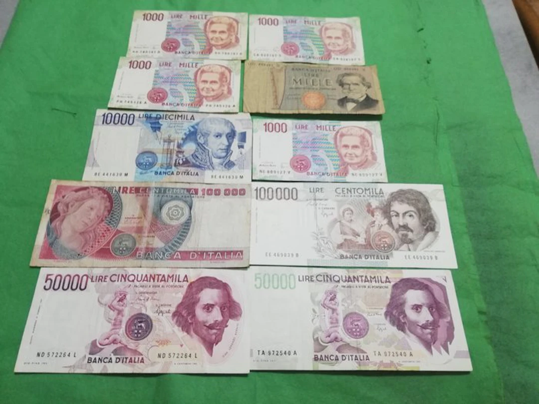 Italy. - 10 Banknotes - Various Dates (No reserve price)