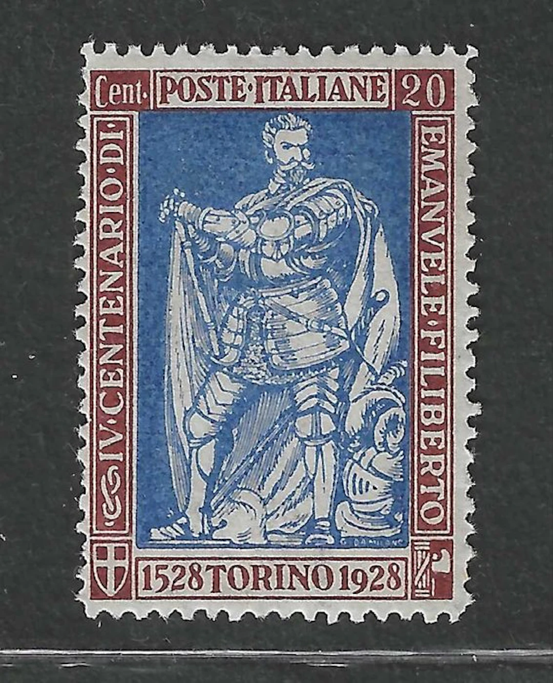 Italy Kingdom 1928 - Filiberto: the rare 20-cent perforated value
