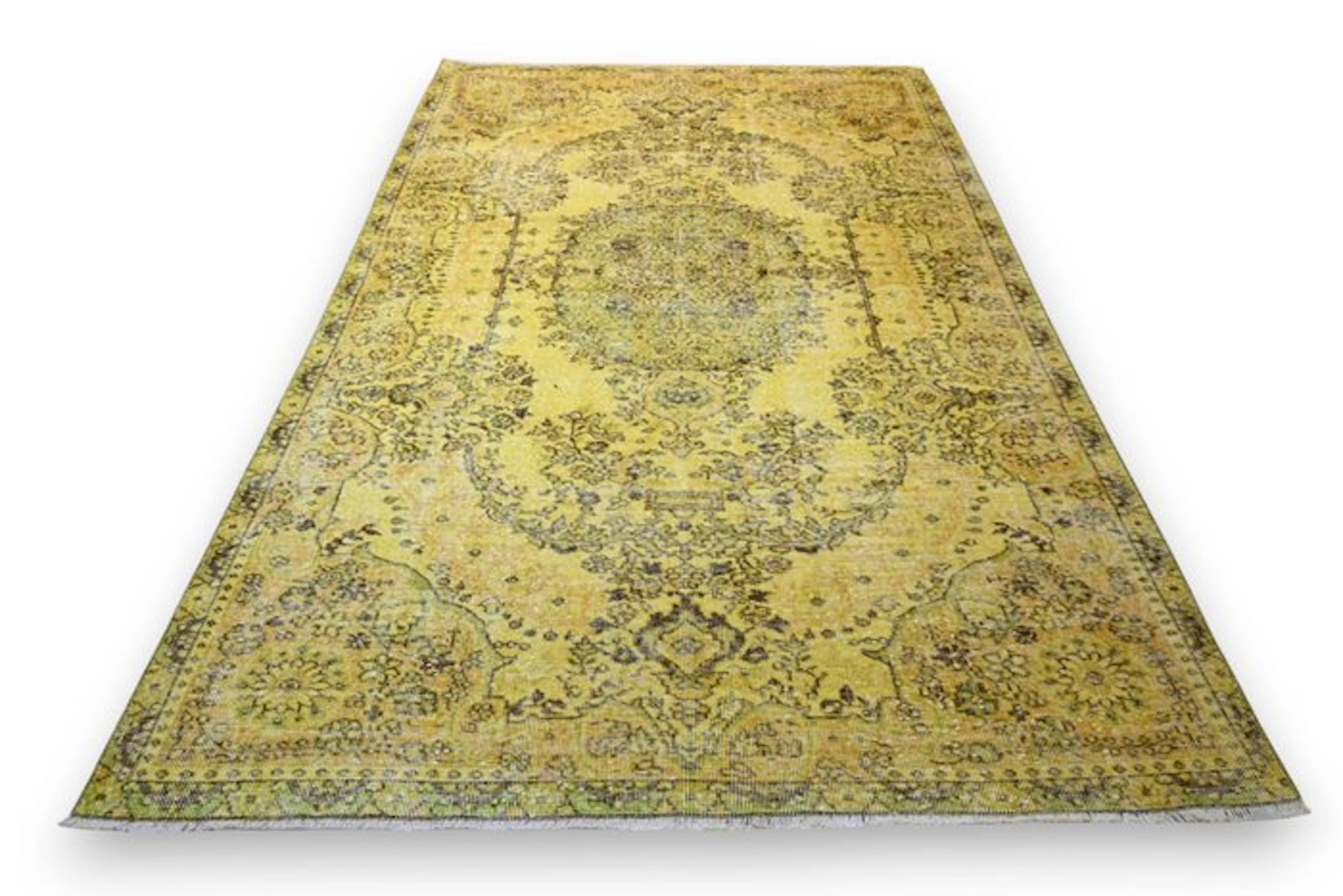 Yellow vintage - Rug - 265 cm - 165 cm - with certificate