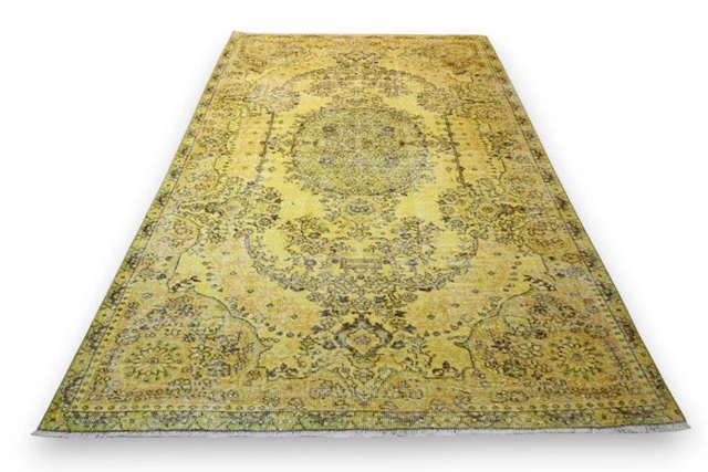 Yellow vintage - Rug - 265 cm - 165 cm - with certificate