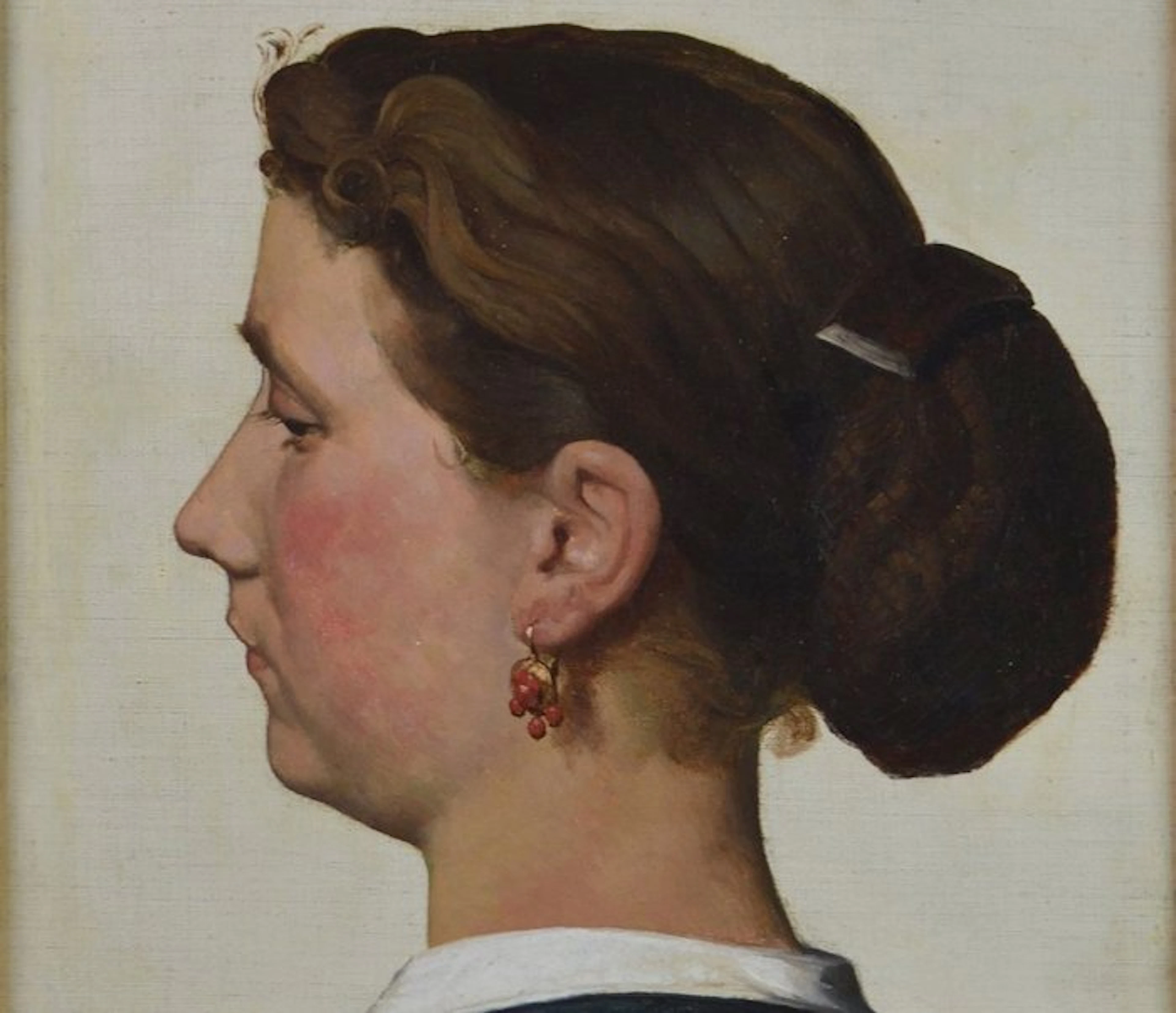Pierre-Paul-Léon Glaize (1842-1931) - Portrait de jeune femme de profil