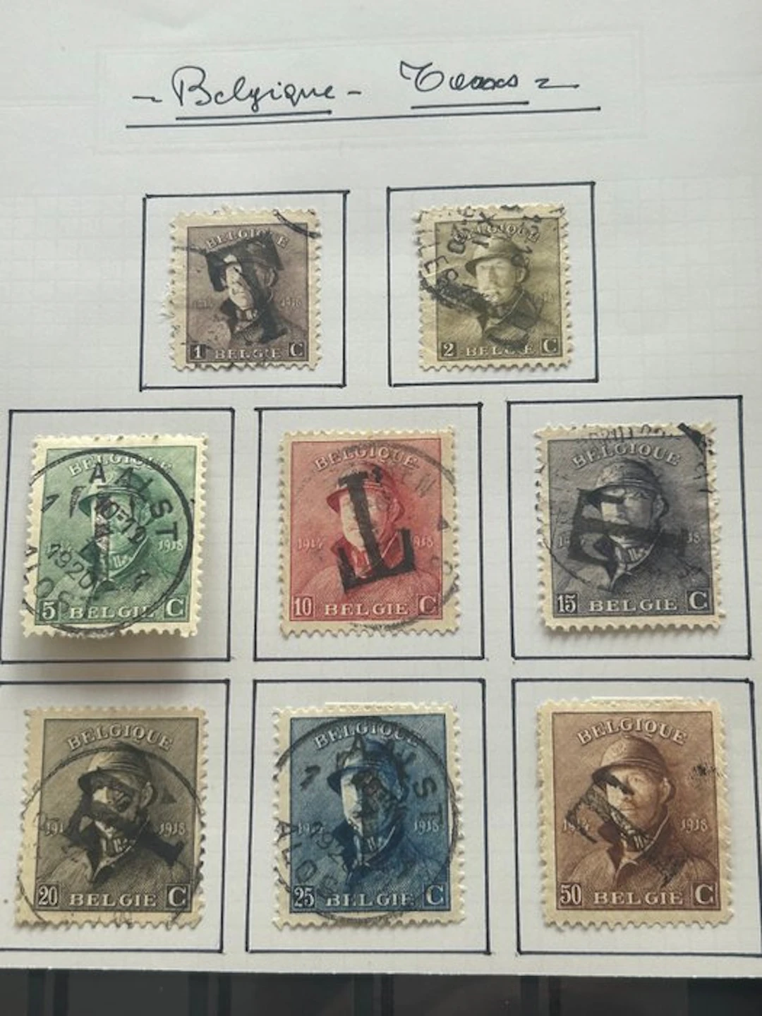 Belgium 1935/1951 - Strafport stamps: Selection of small...