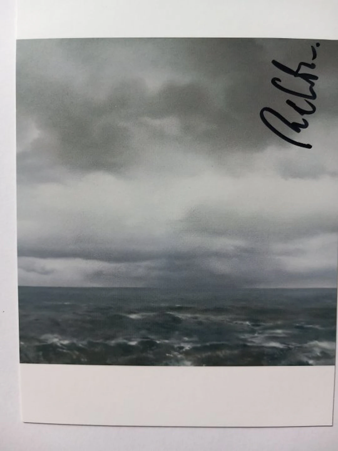 Gerhard Richter (1932) - Kunstkarte Seestück Gegenlicht handsigniert