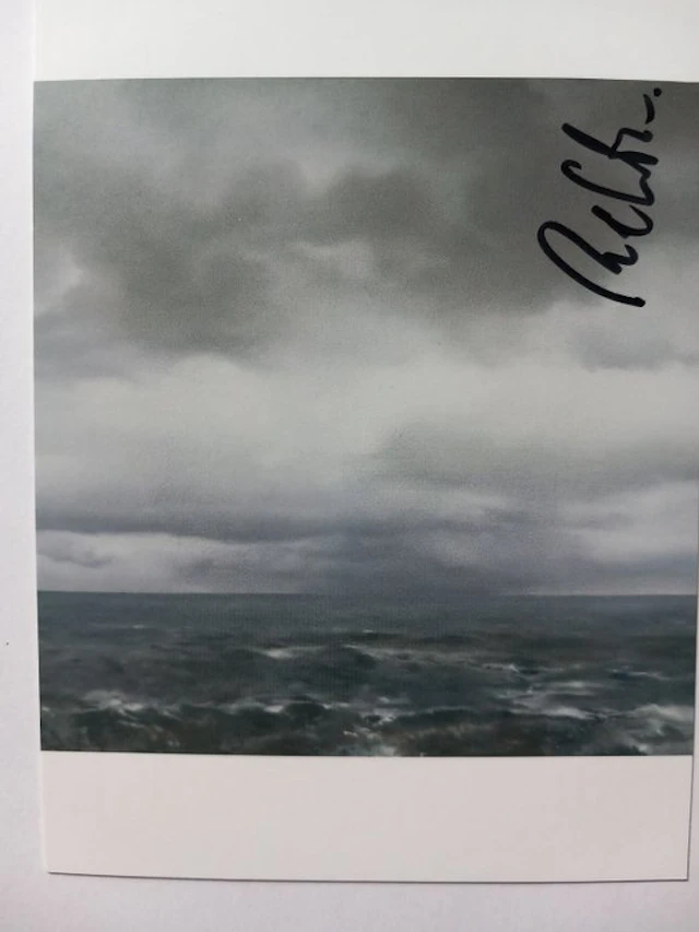 Gerhard Richter (1932) - Kunstkarte Seestück Gegenlicht handsigniert