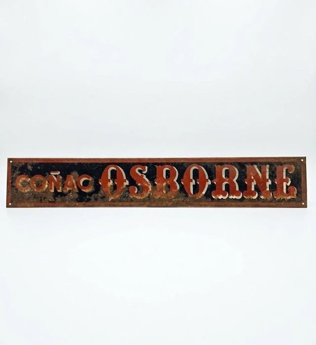 Enamel sign - Poster, lithographed plate, Osborne cognac