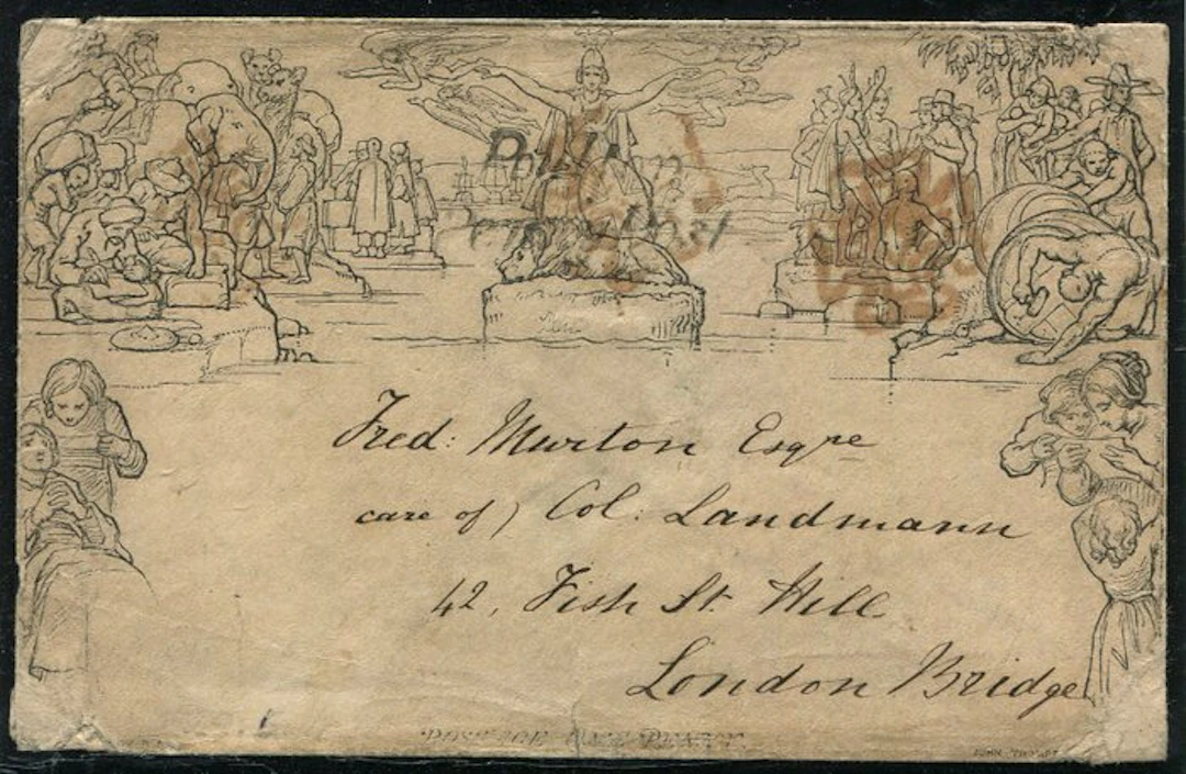 Great Britain 1840 - 1 penny Mulready envelope - Stanley Gibbons ME1