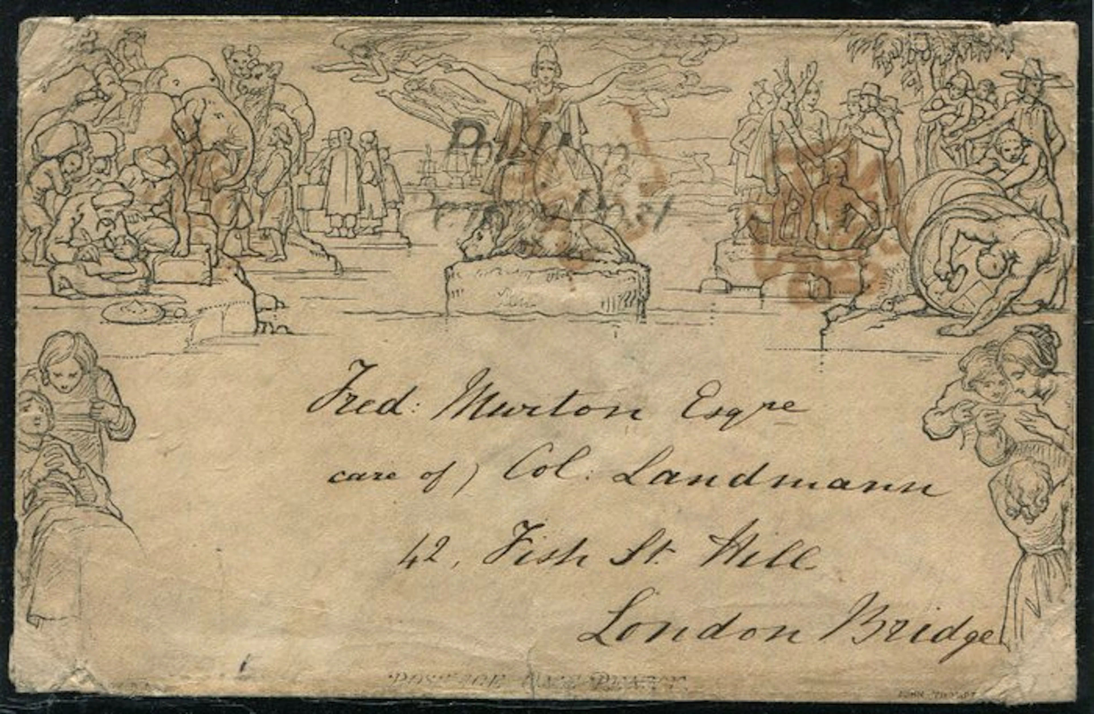 Great Britain 1840 - 1 penny Mulready envelope - Stanley Gibbons ME1
