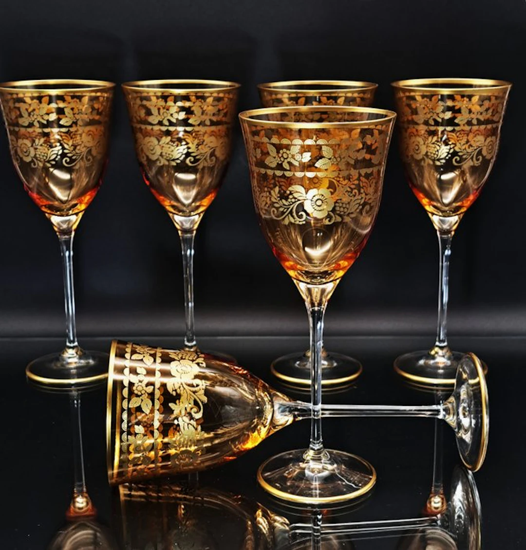 Artemisia - Drinking set (6) - Da Vinci - Crystal, gold ducat