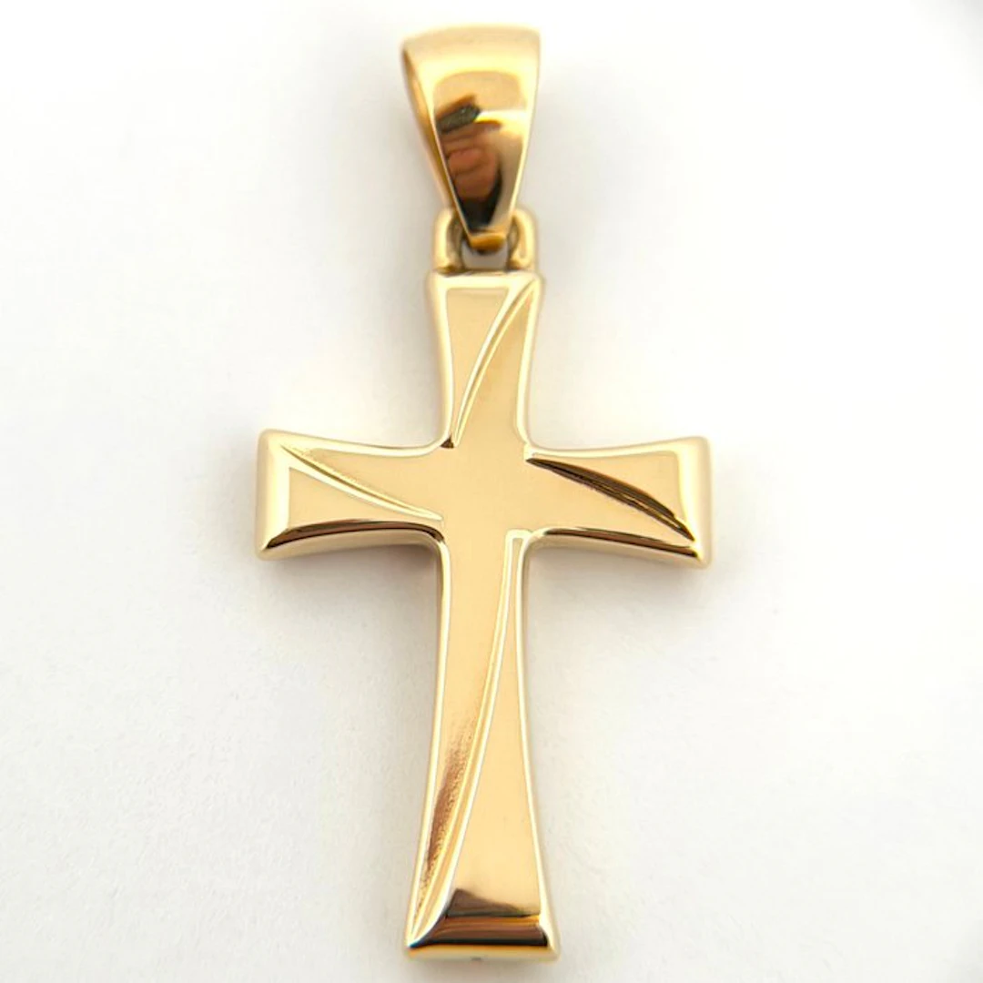 No reserve price - Pendant - 18 kt. Yellow gold, White gold - Croce