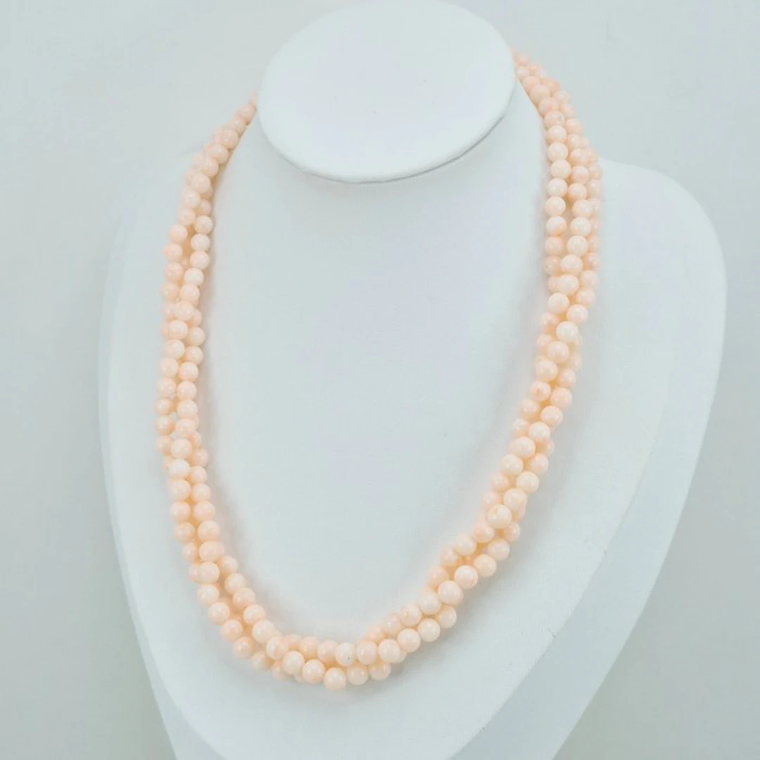 Coral - Silver, Gold-plated - Necklace - Corallo Rosé