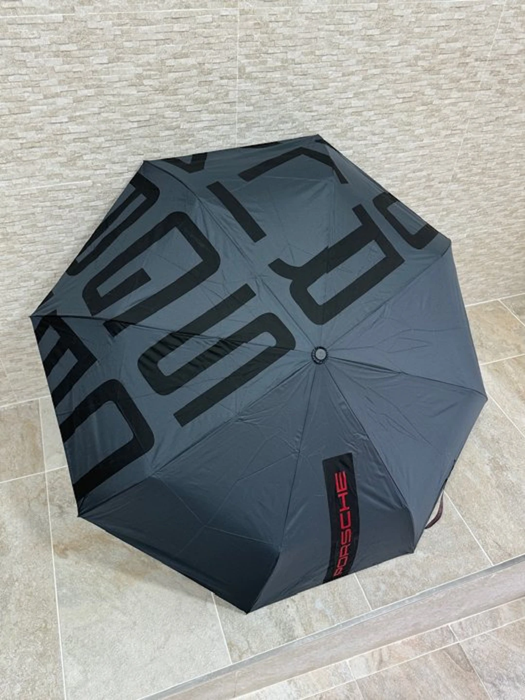 Porsche Grey Pocket Umbrella - Porsche